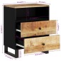 vidaXL Mesita de noche madera mango madera contrachapada 50x33x62 cm vidaXL Mesita de noche madera mango madera contrachapada 50x33x62 cm