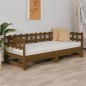 vidaXL Sofá cama extraíble madera maciza pino marrón miel 2x(90x190)cm