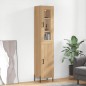 vidaXL Aparador de madera contrachapada roble Sonoma 34,5x34x180 cm vidaXL Aparador de madera contrachapada roble Sonoma 34,5x34x180 cm