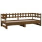 vidaXL Sofá cama extraíble madera maciza pino marrón miel 2x(90x190)cm