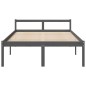 vidaXL Cama para personas mayores madera maciza pino gris 140x200 cm vidaXL Cama para personas mayores madera maciza pino gris 140x200 cm