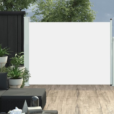 vidaXL Toldo lateral retráctil de jardín color crema 140x500 cm