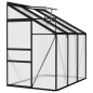vidaXL Invernadero de aluminio gris antracita 3,8 m³
