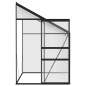 vidaXL Invernadero de aluminio gris antracita 3,8 m³
