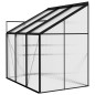 vidaXL Invernadero de aluminio gris antracita 3,8 m³