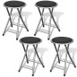 vidaXL Taburetes de cocina plegables 4 unidades cuero sintético vidaXL Taburetes de cocina plegables 4 unidades cuero sintético