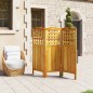 vidaXL Biombo de 3 paneles de madera maciza de acacia 121,5x2x115 cm vidaXL Biombo de 3 paneles de madera maciza de acacia 121,5x2x115 cm