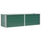 vidaXL Arriate de jardín de acero galvanizado verde 160x40x45 cm