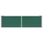 vidaXL Arriate de jardín de acero galvanizado verde 160x40x45 cm