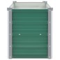 vidaXL Arriate de jardín de acero galvanizado verde 160x40x45 cm