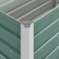 vidaXL Arriate de jardín de acero galvanizado verde 160x40x45 cm