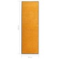 vidaXL Felpudo lavable naranja 60x180 cm vidaXL Felpudo lavable naranja 60x180 cm