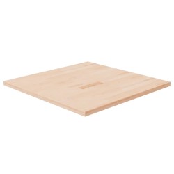 vidaXL Tablero de mesa cuadrada madera de roble sin tratar 70x70x2,5cm