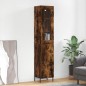 vidaXL Aparador de madera contrachapada roble ahumado 34,5x34x180 cm vidaXL Aparador de madera contrachapada roble ahumado 34,5x34x180 cm