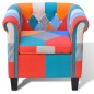 vidaXL Sillón con diseño de retales de tejido vidaXL Sillón con diseño de retales de tejido
