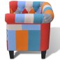vidaXL Sillón con diseño de retales de tejido vidaXL Sillón con diseño de retales de tejido