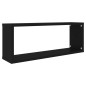 vidaXL Estante cubo de pared 4 uds contrachapado negro 60x15x23 cm vidaXL Estante cubo de pared 4 uds contrachapado negro 60x15x23 cm