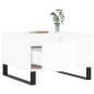 vidaXL Mesa de centro madera contrachapada blanco brillo 55x55x36,5 cm vidaXL Mesa de centro madera contrachapada blanco brillo 55x55x36,5 cm