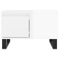 vidaXL Mesa de centro madera contrachapada blanco brillo 55x55x36,5 cm vidaXL Mesa de centro madera contrachapada blanco brillo 55x55x36,5 cm