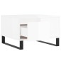 vidaXL Mesa de centro madera contrachapada blanco brillo 55x55x36,5 cm vidaXL Mesa de centro madera contrachapada blanco brillo 55x55x36,5 cm