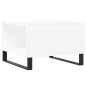 vidaXL Mesa de centro madera contrachapada blanco brillo 55x55x36,5 cm vidaXL Mesa de centro madera contrachapada blanco brillo 55x55x36,5 cm