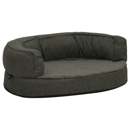 vidaXL Colchón para cama de perro ergonómico gris oscuro 60x42cm