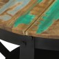 vidaXL Mesa de centro hierro y madera maciza reciclada Ø68x43 cm