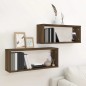 vidaXL Estantes cúbicos de pared 2 uds madera roble marrón 60x15x23 cm vidaXL Estantes cúbicos de pared 2 uds madera roble marrón 60x15x23 cm