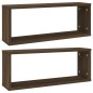 vidaXL Estantes cúbicos de pared 2 uds madera roble marrón 60x15x23 cm vidaXL Estantes cúbicos de pared 2 uds madera roble marrón 60x15x23 cm