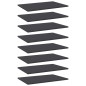vidaXL Estantes para estantería 8 uds contrachapada gris 60x40x1,5 cm