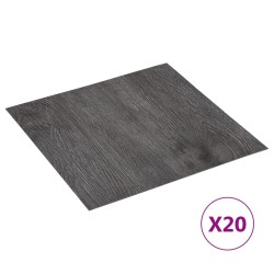 vidaXL Tarimas autoadhesivas 20 unidades PVC 1,86 m² marrón
