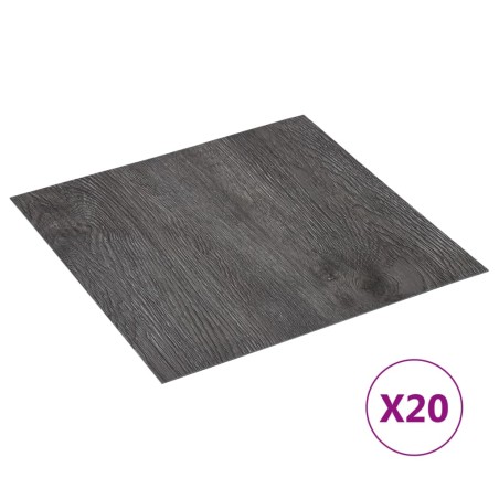 vidaXL Tarimas autoadhesivas 20 unidades PVC 1,86 m² marrón
