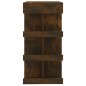 vidaXL Mesa alta con estante roble ahumado 100x50x101,5 cm vidaXL Mesa alta con estante roble ahumado 100x50x101,5 cm