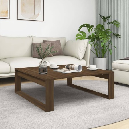 vidaXL Mesa de centro madera contrachapada roble marrón 100x100x35 cm