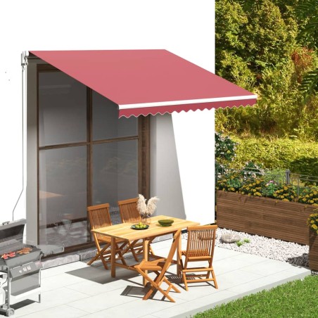 vidaXL Tela de repuesto para toldo rojo burdeos 3,5x2,5 m