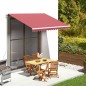 vidaXL Tela de repuesto para toldo rojo burdeos 3,5x2,5 m