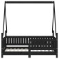 vidaXL Estructura de cama para niños madera de pino negro 70x140 cm vidaXL Estructura de cama para niños madera de pino negro 70x140 cm