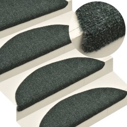 vidaXL Alfombrilla autoadhesiva de escalera 10 uds 56x17x3 cm verde