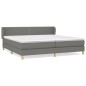 vidaXL Cama box spring con colchón tela gris oscuro 200x200 cm vidaXL Cama box spring con colchón tela gris oscuro 200x200 cm