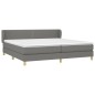 vidaXL Cama box spring con colchón tela gris oscuro 200x200 cm vidaXL Cama box spring con colchón tela gris oscuro 200x200 cm
