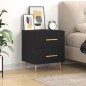 vidaXL Mesita de noche madera de ingeniería negro 40x35x47,5 cm vidaXL Mesita de noche madera de ingeniería negro 40x35x47,5 cm