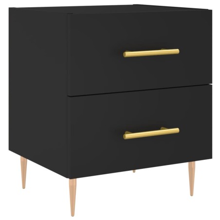 vidaXL Mesita de noche madera de ingeniería negro 40x35x47,5 cm