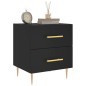 vidaXL Mesita de noche madera de ingeniería negro 40x35x47,5 cm vidaXL Mesita de noche madera de ingeniería negro 40x35x47,5 cm