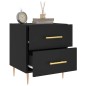 vidaXL Mesita de noche madera de ingeniería negro 40x35x47,5 cm vidaXL Mesita de noche madera de ingeniería negro 40x35x47,5 cm