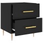vidaXL Mesita de noche madera de ingeniería negro 40x35x47,5 cm vidaXL Mesita de noche madera de ingeniería negro 40x35x47,5 cm