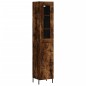 vidaXL Aparador de madera contrachapada roble ahumado 34,5x34x180 cm vidaXL Aparador de madera contrachapada roble ahumado 34,5x34x180 cm