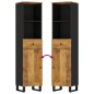 vidaXL Mueble de baño madera maciza de mango 38x33x160 cm