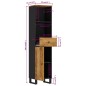 vidaXL Mueble de baño madera maciza de mango 38x33x160 cm