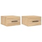 vidaXL Mesitas de noche de pared 2 uds color roble Sonoma 35x35x20 cm vidaXL Mesitas de noche de pared 2 uds color roble Sonoma 35x35x20 cm