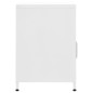 vidaXL Mesita de noche acero blanco 35x35x51 cm vidaXL Mesita de noche acero blanco 35x35x51 cm